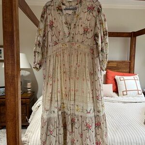 Magnolia Pearl Cream Floral Maxi Dress